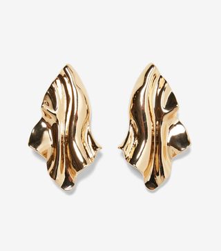 Zara + Metal Leaf Earrings