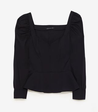 Zara + Top With Full Sleeve