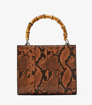Zara + Handbag With Bamboo Handle