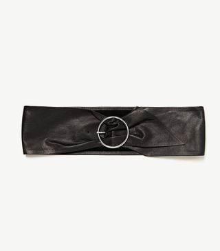 Zara + Wide Leather Belt