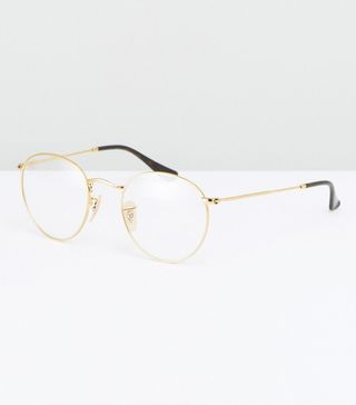 Ray-Ban + Clear Lens Round Optical Glasses