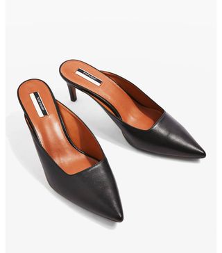 Topshop + Leather Heeled Mules