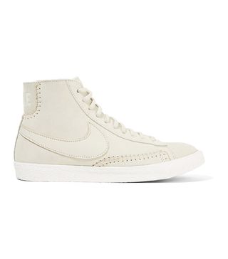 Nike + Blazer Mid Suede and Shearling High-Top Sneakers