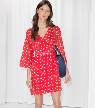 & Other Stories + Flare Sleeve Wrap Dress