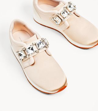 Zara + Bejewelled Sneakers