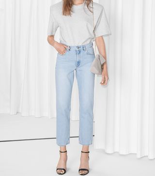 
Other Stories + Straight Fit Light Wash Jeans