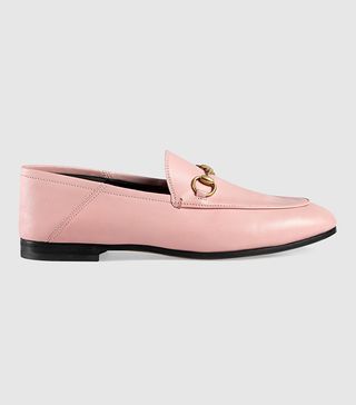 Gucci + Leather Horsebit Loafers in Light Pink Leather