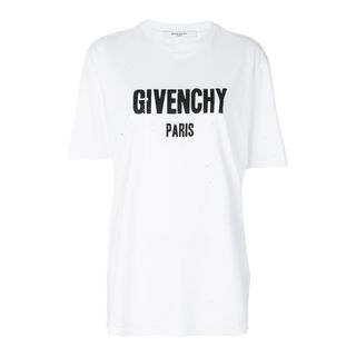 Givenchy + Distressed Logo Print T-Shirt