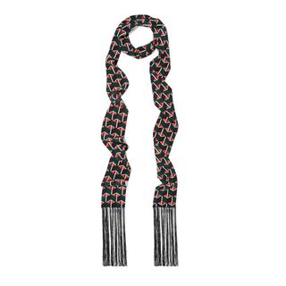 Gucci + Fringed printed silk scarf