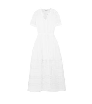 LoveShackFancy + Edie Crocheted Lace-Paneled Cotton Maxi Dress