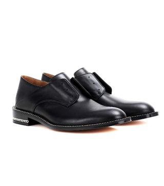 Givenchy + Backless D Chain Leather Derby Shoes