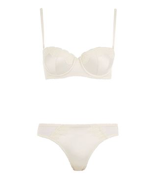 Topshop Bride + Rose Balcony Bra and Knickers Set