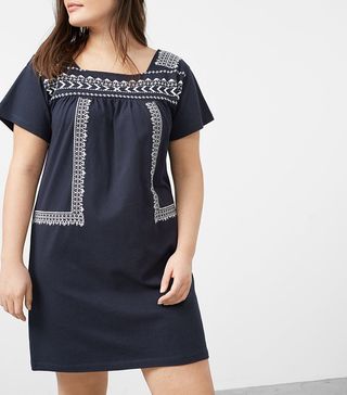Violeta by Mango + Embroidered Detail Dress