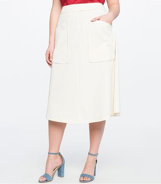 Eloquii + Tea Length Skirt With Pockets