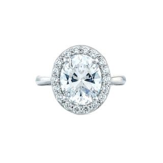 Tacori + RoyalT, White Gold With Oval Diamond