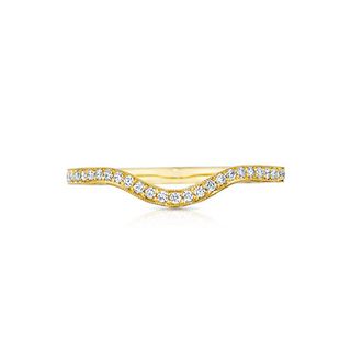 Tacori + Sculpted Crescent, Yellow Gold With Round Diamonds