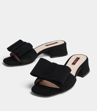 Uterque + Black Sandals with Bow