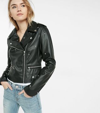 Express + (Minus the) Leather Star Studded Moto Jacket