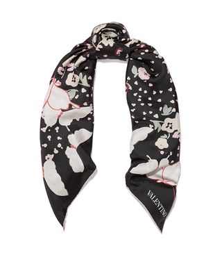 Valentino + Butterfly Printed Silk-Twill Scarf