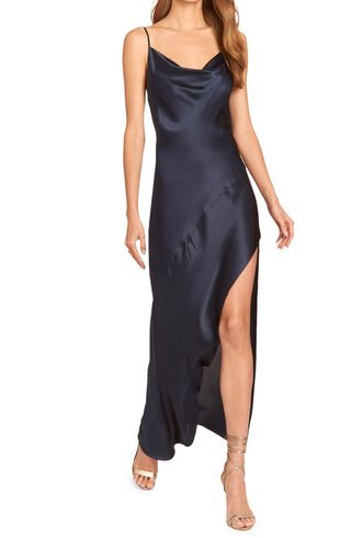 Amanda Uprichard + Ansonia Asymmetric Silk Gown