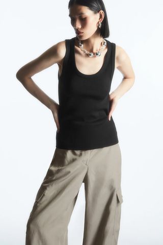 COS + Scoop-Neck Ribbed Tank Top