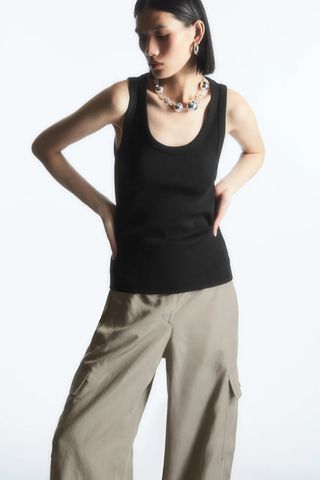 Cos + Scoop-Neck Ribbed Tank Top