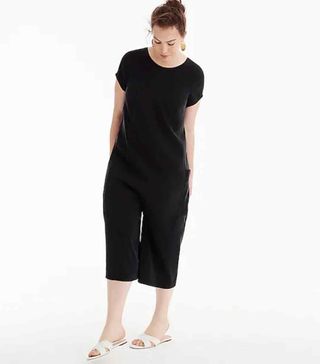 Universal Standard for J.Crew + Cupro Wide-Leg Jumpsuit