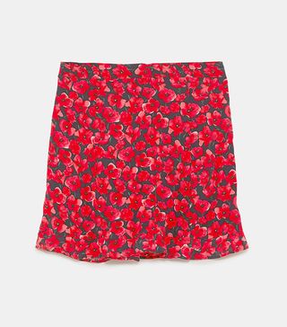 Zara + Printed Skirt