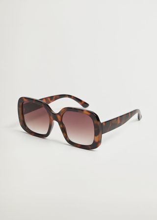 Mango + Tortoiseshell Oversize Sunglasses