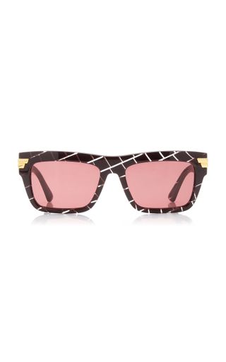 Bottega Veneta + Oversized Acetate Square-Frame Sunglasses