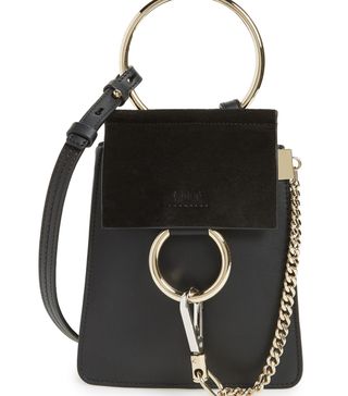 Chloé + Faye Small Suede & Leather Bracelet Bag