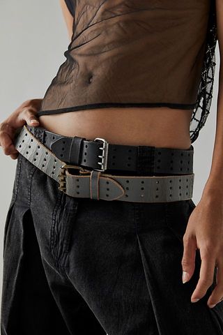 We the Free + Triple Threat Leather Belt