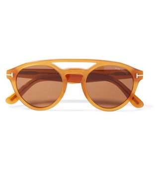 Tom Ford + Clint Round-Frame Acetate Sunglasses