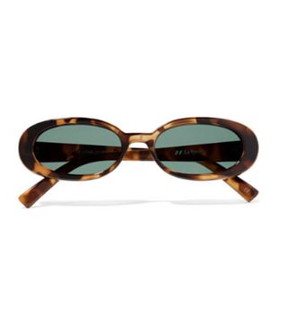 Le Specs + Outta Love Oval-Frame Tortoiseshell Acetate Sunglasses