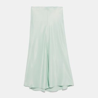 Zara + Satin Finish Skirt