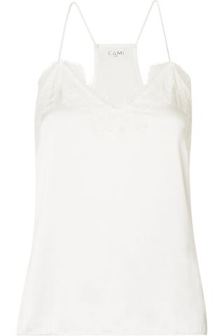 Cami NYC + The Racer Lace-Trimmed Silk-Charmeuse Camisole