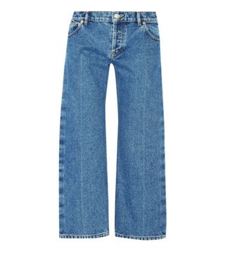 Balenciaga + Rockabilly Cropped Low-Rise Wide-Leg Jeans