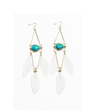 & Other Stories + Feather Pending Earrings