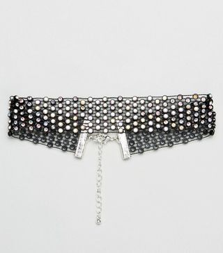 Monki + Multi Rhinestone Choker