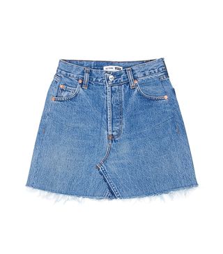 Re/Done Levi's + High Rise Mini Skirt