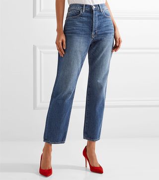 Frame + Le Original Cropped High-Rise Straight-Leg Jeans