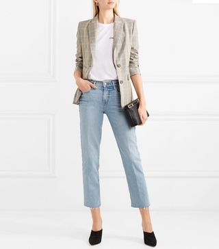 Frame + Le Nouveau Cropped Mid-Rise Straight-Leg Jeans