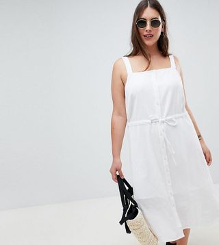 ASOS Curve + Button Through Casual Midi Sundress