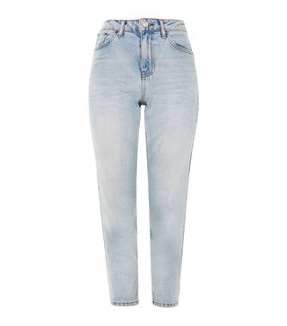Topshop + Petite Bleach Denim Mom Jeans