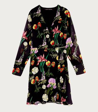 Zara + Printed Mini Wrap Dress