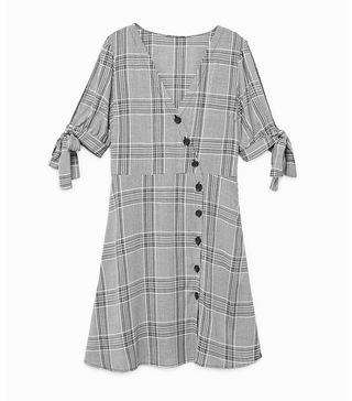 Mango + Check Wrap Dress