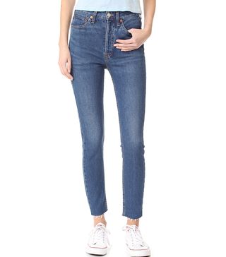 Re/Done Originals + High-Rise Ankle-Crop Jeans