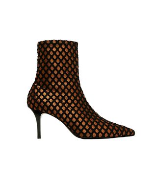 Zara + High-Heel Mesh Ankle Boots