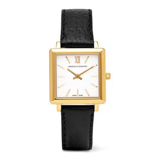 Larsson & Jennings + Norse Textured-Leather and Gold-Plated Watch