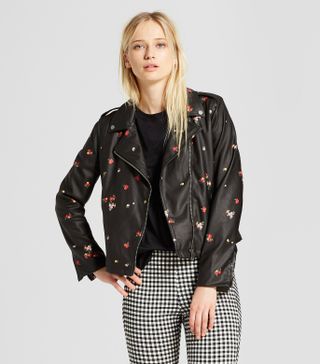 Who What Wear + Printed Moto Jacket